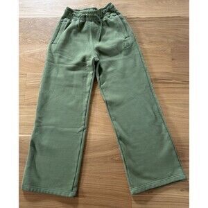 Air Jordan Flight Loose Fit Fleece Pants Sweatpants Womens XS Olive Green Lounge